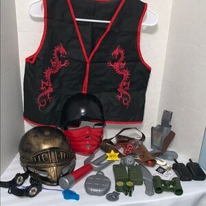 Dragon Warrior Kids Costume Set - Black and Red